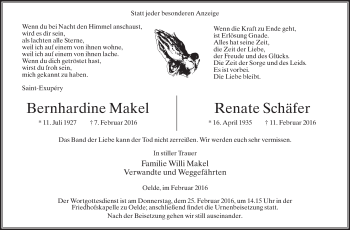 Traueranzeige von BerIn Gedenken  von Die Glocke