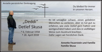 Traueranzeige von Detlef Skusa von Die Glocke