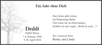 Traueranzeige von Detlef Skusa von Die Glocke