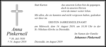 Traueranzeige von Anna Pinkerneil von Die Glocke
