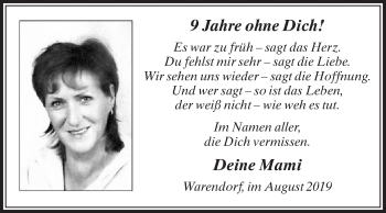 Traueranzeige von Es war zu früh  von Die Glocke