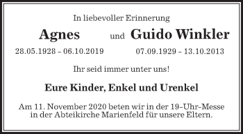 Traueranzeige von Guido Winkler von Die Glocke