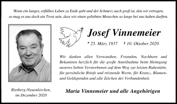 Traueranzeige von Josef Vinnemeier von Die Glocke