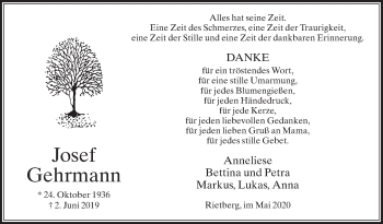 Traueranzeige von Josef Gehrmann von Die Glocke