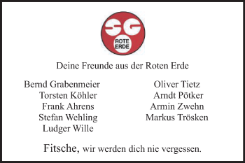 Traueranzeige von Fitsche  von Die Glocke