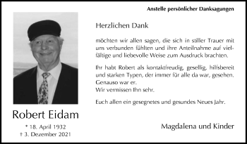 Traueranzeige von Robert Eidam von Die Glocke