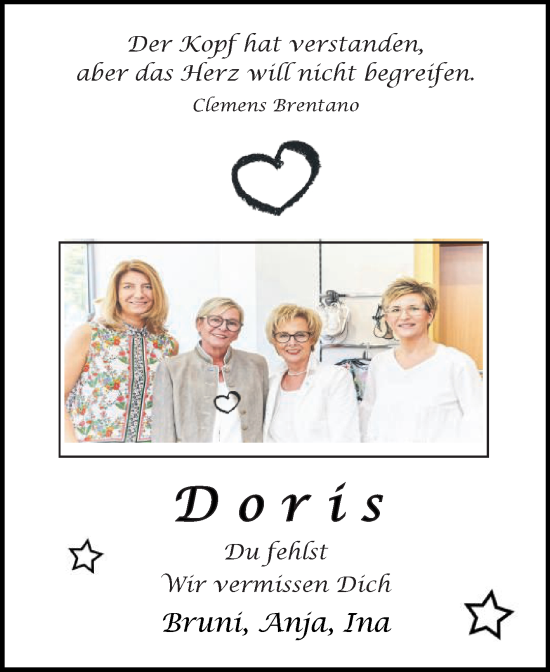 Traueranzeige von Doris Gonska von Die Glocke
