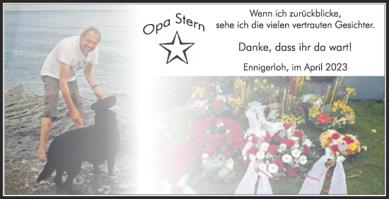 Traueranzeige von Opa Stern  von Die Glocke