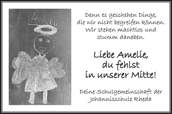 Traueranzeige von Amelie  von Die Glocke