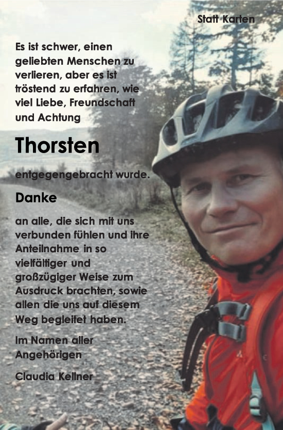 Traueranzeige von Thorsten  von Die Glocke
