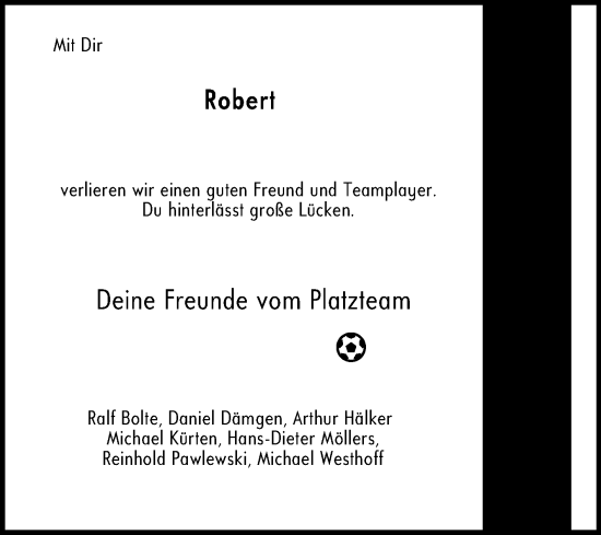 Traueranzeige von Robert Diem von Die Glocke